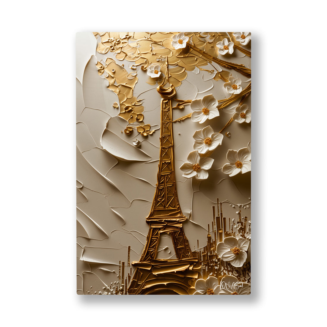 Altın Paris Kanvas Tablo