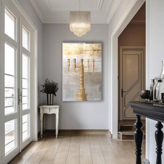 Altın Şamdan 2 cam tablo — iç mekân uygulama örneği