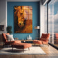 Altın Sarısı At cam tablo — farklı açıdan görünüm