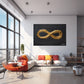 Altın Sonsuzluk 4 kanvas tablo — iç mekân uygulama örneği