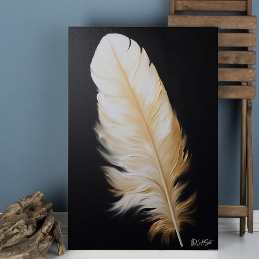 Altın Tüy kanvas tablo — farklı açıdan görünüm