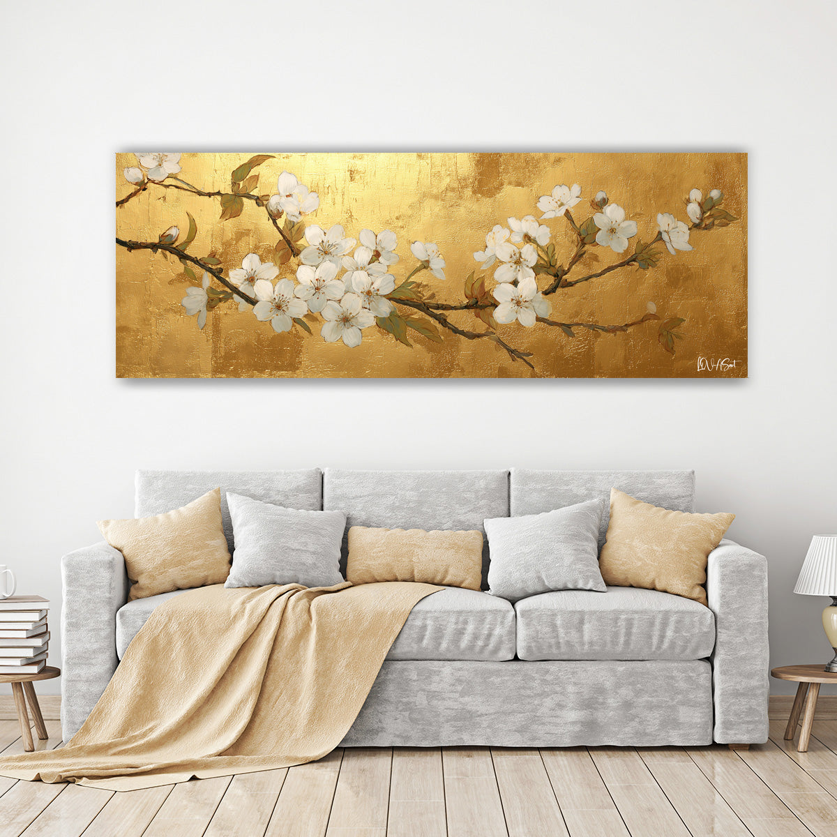 Altın Ve Beyaz Çiçek