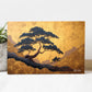 Altın Zeminde Bonsai kanvas tablo — farklı açıdan görünüm