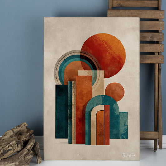 Art Deco Kemerler kanvas tablo — farklı açıdan görünüm