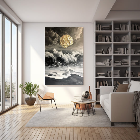 Ayın Etkisi kanvas tablo — manzara temalı dekoratif duvar tablosu