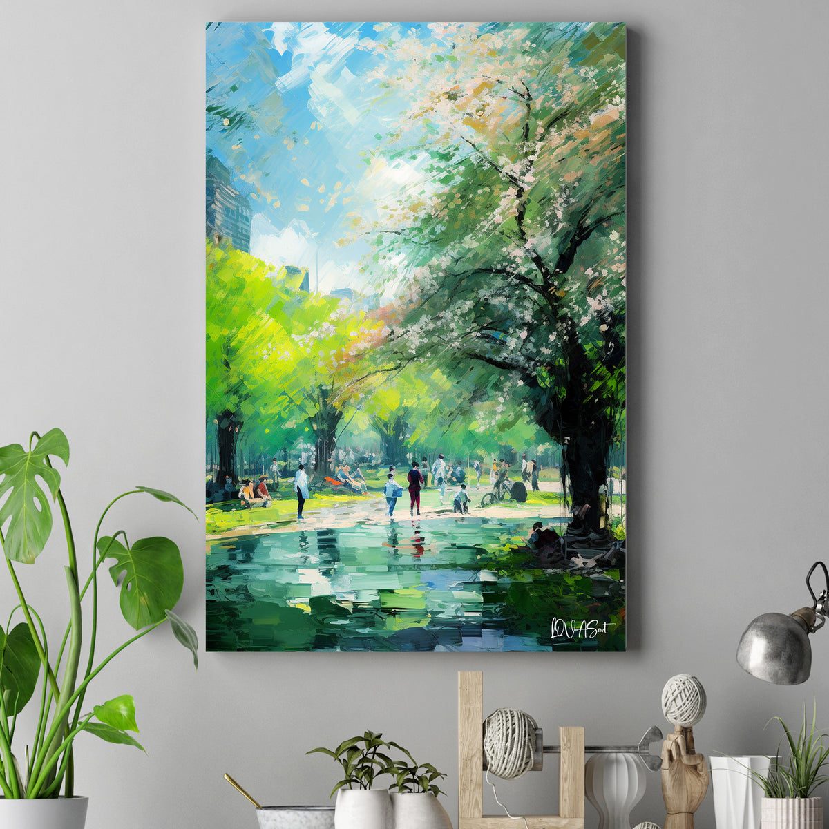 Bahar Parkı kanvas tablo — farklı açıdan görünüm