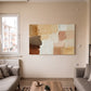 Bakır Krem Katmanlar kanvas tablo — detay görünümü