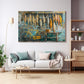 Balık Tezgahı ve Bisiklet kanvas tablo — duvarda dekorasyon görünümü