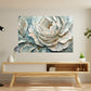 Bembeyaz Güller kanvas tablo — iç mekân uygulama örneği