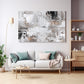 Beyaz Gri Doku 2 kanvas tablo — duvarda dekorasyon görünümü