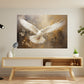 Beyaz Güvercin kanvas tablo — iç mekân uygulama örneği