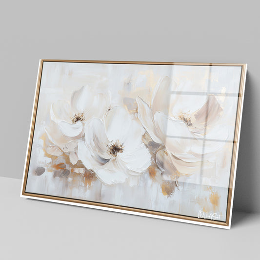 Beyazlar cam tablo — iç mekân uygulama örneği