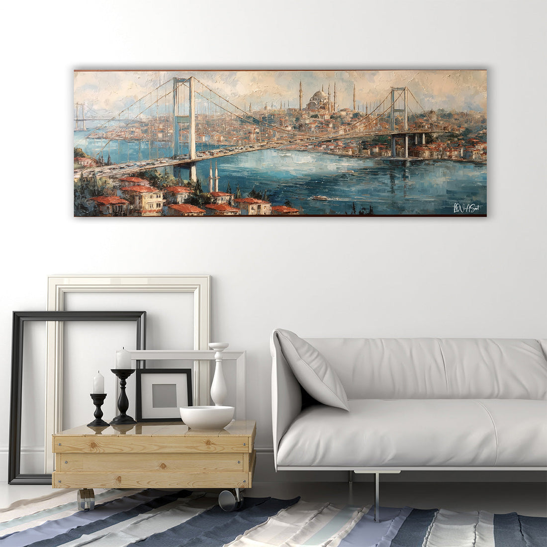 Büyük İstanbul Köprüsü Kanvas Tablo detay görünümü