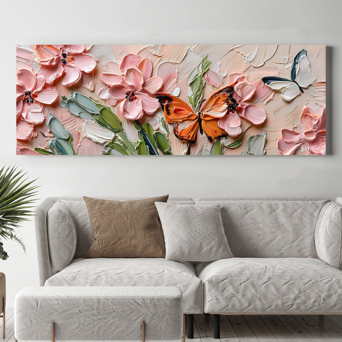 Çiçekler Ve Kelebek