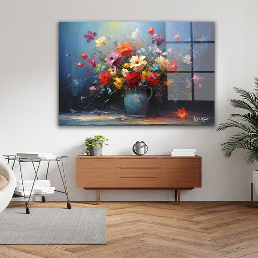 Çiçeklerin Sevinci cam tablo — farklı açıdan görünüm