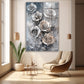 Çoklu Gümüşler cam tablo — duvarda dekorasyon görünümü