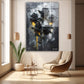 Çoklu Kara Gül cam tablo — duvarda dekorasyon görünümü