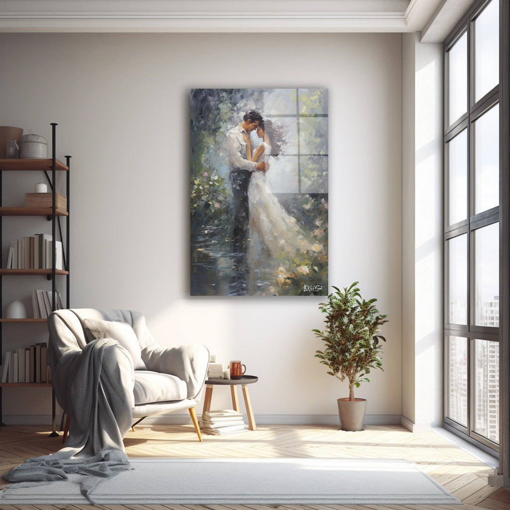 Dans Eden Çift 2 cam tablo — farklı açıdan görünüm
