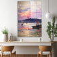 Deniz Feneri Akşamı cam tablo — iç mekân uygulama örneği