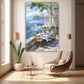 Deniz Manzaralı Sofra cam tablo — duvarda dekorasyon görünümü