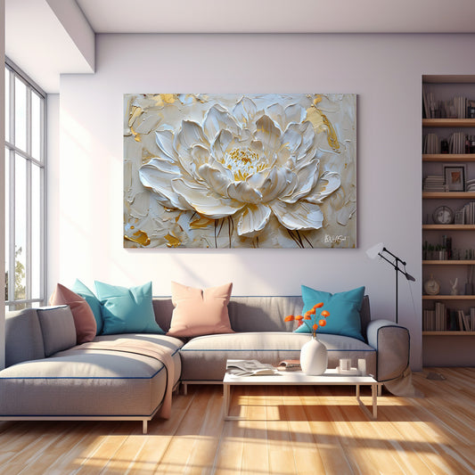 Duvara İşlenmiş Çiçek