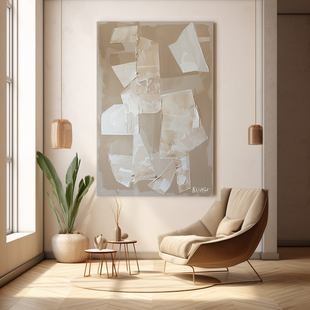 Eski Abstract Kanvas Tablo detay görünümü