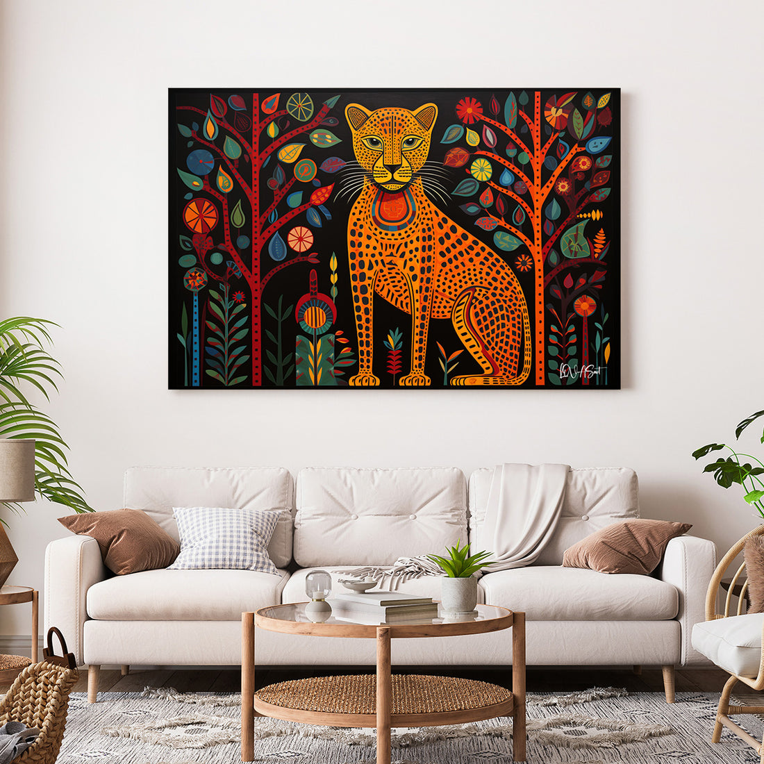 Folklorik Leopar kanvas tablo — farklı açıdan görünüm