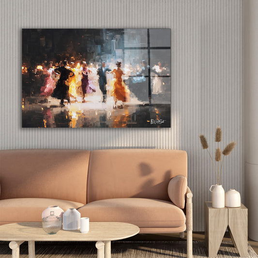 Gece Dansçıları cam tablo — farklı açıdan görünüm