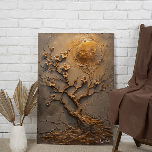 Gerçek Bronz — dikey kanvas tablo, farklı açıdan görünüm