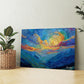 Girdaplı Gün Batımı kanvas tablo — ek dekorasyon görünümü