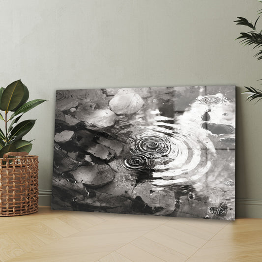 Gri Su Halkası cam tablo — iç mekân uygulama örneği