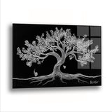 Gümüş Ağaç - Cam Tablo