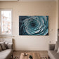 Gümüş Spiral kanvas tablo — detay görünümü