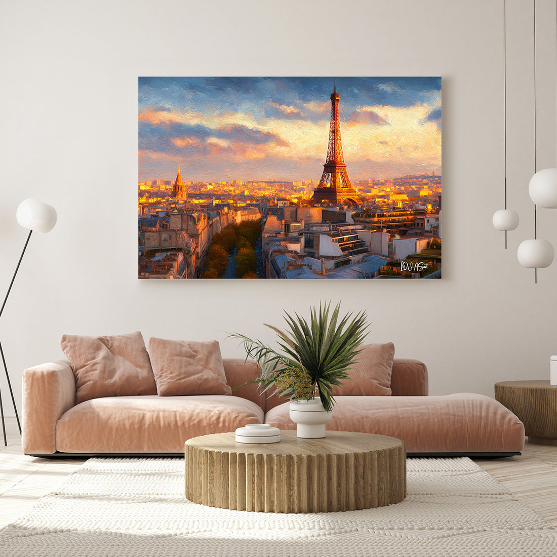 Gün Batımında Paris kanvas tablo — farklı açıdan görünüm