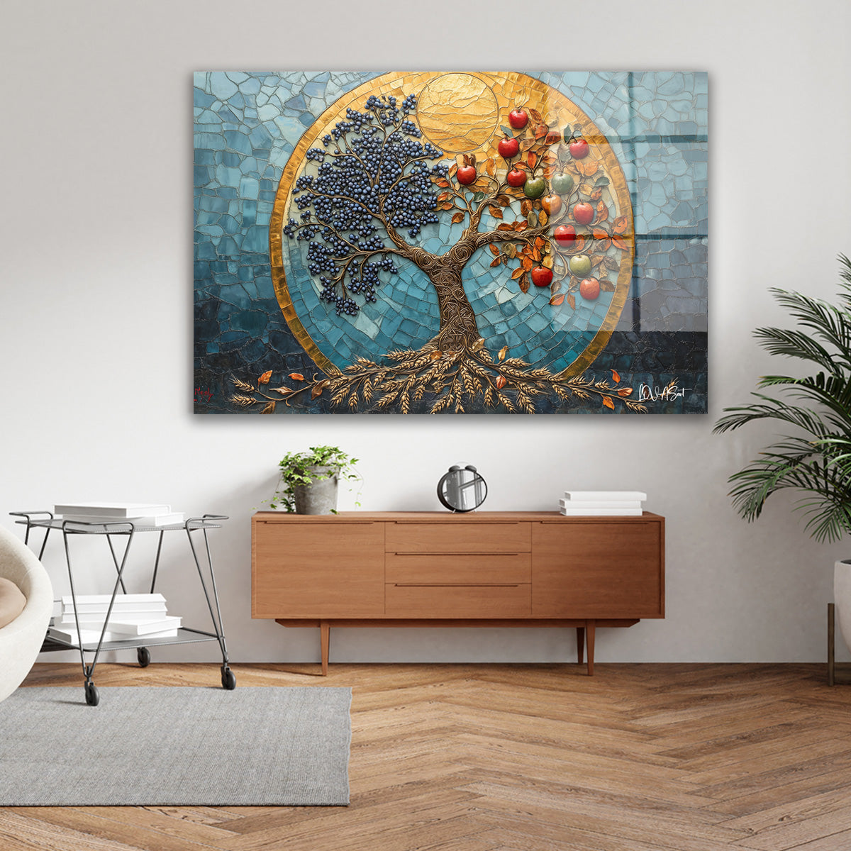 İki Çeşit Ağaç - Cam Tablo