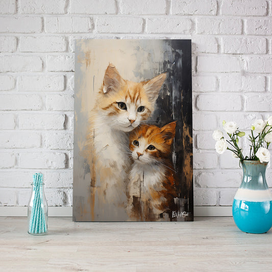 İki Yavru Kedi kanvas tablo — farklı açıdan görünüm