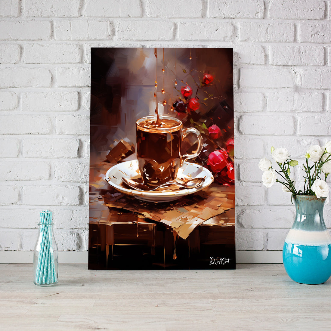 Kahve Fincanı kanvas tablo — farklı açıdan görünüm