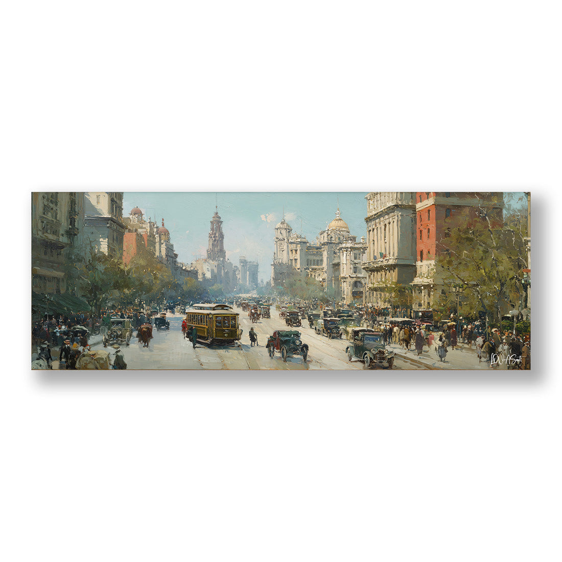 Kalabalık Sokaklar Kanvas Tablo