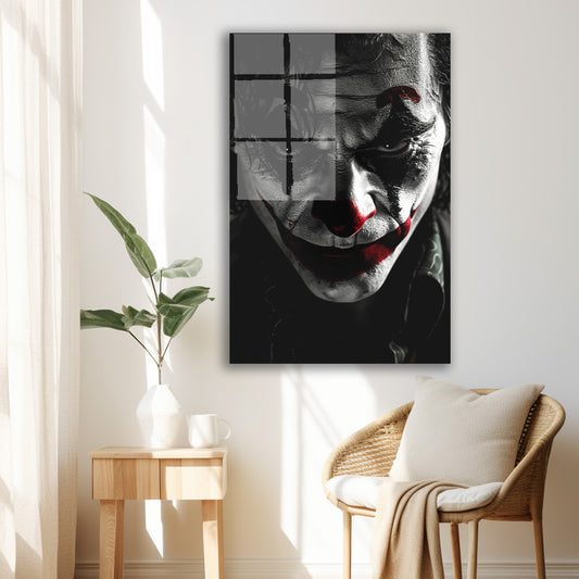 Karanlık Joker cam tablo — duvarda dekorasyon görünümü