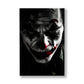 Karanlık Joker kanvas tablo — Siyah beyaz bir yüzde sadece dudaklar kan kırmızısıyla ayrılıyor.
