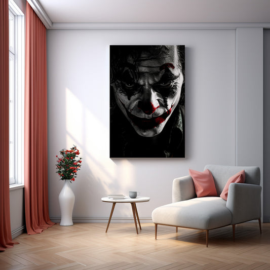 Karanlık Joker kanvas tablo — duvarda dekorasyon görünümü