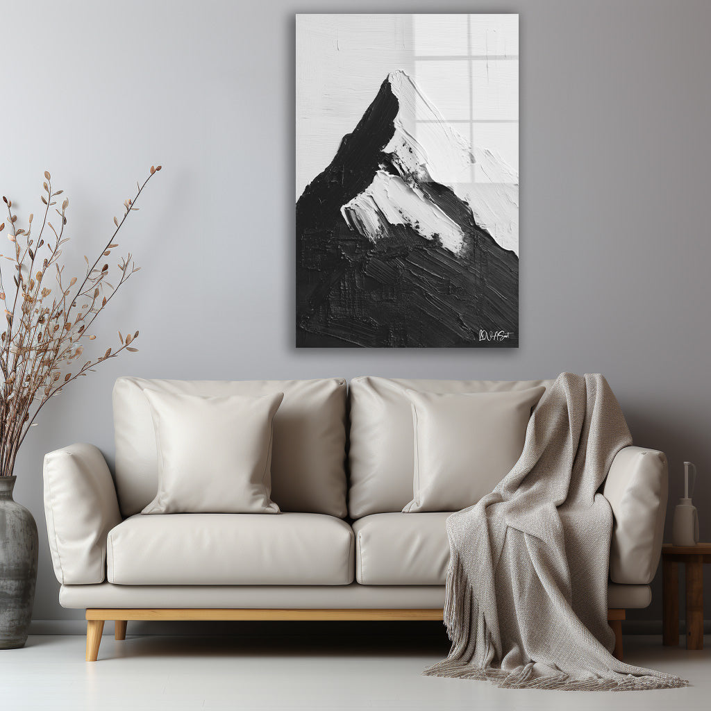 Karlı Zirve 2 cam tablo — iç mekân uygulama örneği