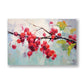 Kırmızı Meyveli Dal kanvas tablo — Buz mavisi bir gökte kızıl meyveleriyle uzanan sonbahar dalı.