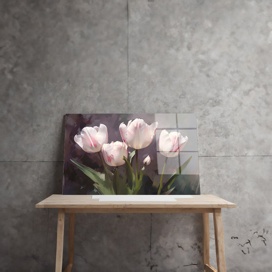 Lale Sadeliği cam tablo — farklı açıdan görünüm
