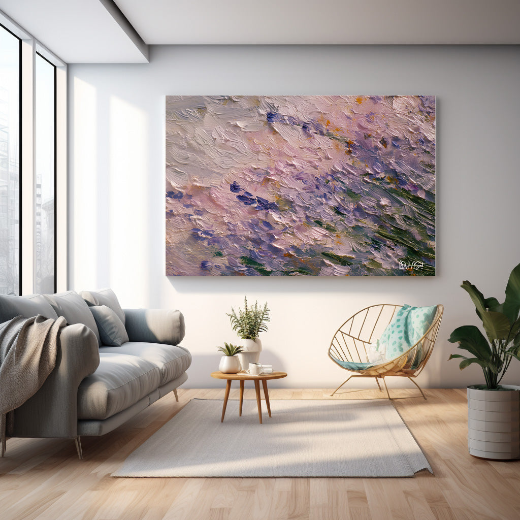 Lavanta Dokusu kanvas tablo — farklı açıdan görünüm