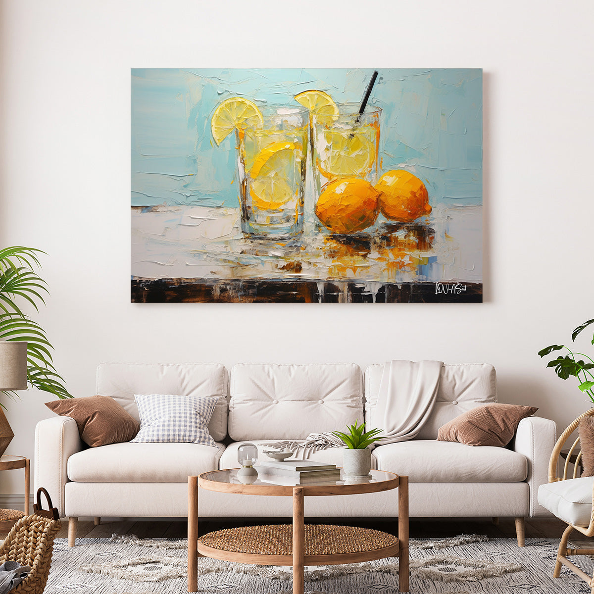 Limonata Bardakları kanvas tablo — farklı açıdan görünüm