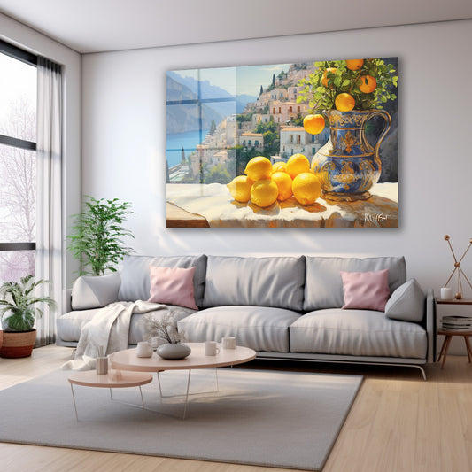 Limonlu Sahil Manzarası cam tablo — farklı açıdan görünüm
