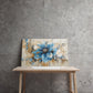 Mavi Anemon cam tablo — farklı açıdan görünüm