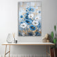 Mavi Beyaz Buket - Cam Tablo