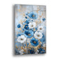 Mavi Beyaz Buket - Cam Tablo